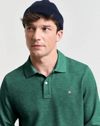 GANT Poloshirt REGULAR SHIELD LONGSLEEVE PIQUE RUGGER Dunkelgrün/Türkis/Grün