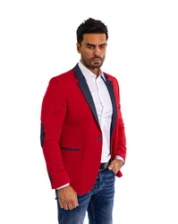 Denim Distriqt Jerseysakko Sporchlicher Jersey Sakko Rot