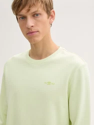 TOM TAILOR Sweatshirt mit Logo-Print Neonfarben/Hellgrün/Grün
