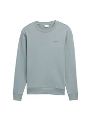 TOM TAILOR Sweatshirt mit Logo-Print Grau/Blau/Hellblau