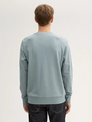 TOM TAILOR Sweatshirt mit Logo-Print Grau/Blau/Hellblau