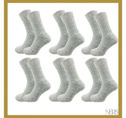 NERS Arbeitssocken Wintersocken Extra Warm Grau/Hellgrau