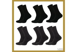 NERS Arbeitssocken Wintersocken Extra Warm Schwarz/Grau