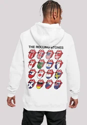 F4NT4STIC Kapuzenpullover The Rolling Stones Voodoo Lounge Tongues Weiß/Creme/Beige/Rosa/Grau/Rot