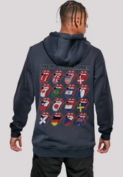 F4NT4STIC Kapuzenpullover The Rolling Stones Voodoo Lounge Tongues Dunkelblau/Blau/Mischfarben/Rot/Grau