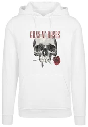 F4NT4STIC Kapuzenpullover Guns 'n' Roses Flower Skull Weiß/Rosa