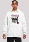 F4NT4STIC Kapuzenpullover Guns 'n' Roses Flower Skull Weiß/Rosa
