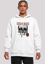 F4NT4STIC Kapuzenpullover Guns 'n' Roses Flower Skull Weiß/Rosa