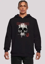 F4NT4STIC Kapuzenpullover Guns 'n' Roses Flower Skull Lila/Rosa/Schwarz/Beige