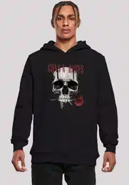 Kapuzenpullover Guns 'n' Roses Flower Skull Rock Musik Band Premium Qualitt