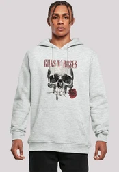 F4NT4STIC Kapuzenpullover Guns 'n' Roses Flower Skull Rosa/Grau/Gold/Rot
