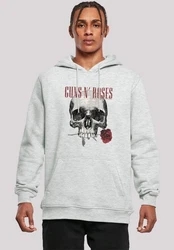 F4NT4STIC Kapuzenpullover Guns 'n' Roses Flower Skull Rosa/Grau/Gold/Rot