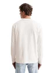 Marc O'Polo Langarmshirt Weiß/Khaki/Creme/Grau