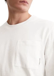 Marc O'Polo Langarmshirt Weiß/Khaki/Creme/Grau