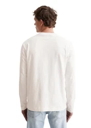 Marc O'Polo Langarmshirt Weiß/Khaki/Creme/Grau
