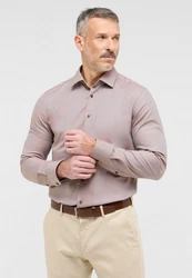 Eterna Langarmhemd Hemd 2132 F171 Lila/Braun/Beige