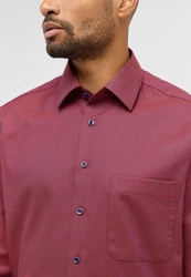 Eterna Langarmhemd COMFORT FIT NON IRON Dunkelrot/Rot/Bordeaux