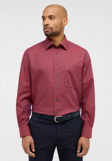 Eterna Langarmhemd COMFORT FIT NON IRON Dunkelrot/Rot/Bordeaux