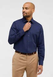 Eterna Langarmhemd COMFORT FIT NON IRON Dunkelblau