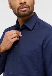 Eterna Langarmhemd COMFORT FIT NON IRON Dunkelblau