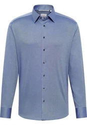 Eterna Langarmhemd MODERN FIT Dunkelblau/Hellblau/Blau