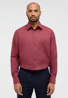 Eterna Langarmhemd MODERN FIT Rot/Dunkelrot
