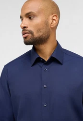 Eterna Langarmhemd MODERN FIT Dunkelblau/Blau