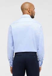 Eterna Langarmhemd MODERN FIT Hellblau/Dunkelblau/Blau