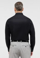 Eterna Langarmhemd SLIM FIT NON IRON Schwarz/Dunkelgrau
