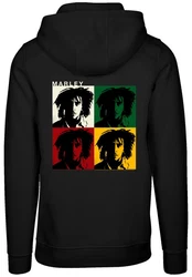 F4NT4STIC Kapuzenpullover Bob Marley Colour Blocks Schwarz/Creme/Dunkelgrün/Rot/Grau/Mischfarben