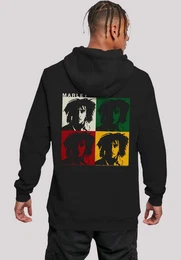 Kapuzenpullover Bob Marley Colour Blocks Two Sleeves Reggae Music Premium Qualitt
