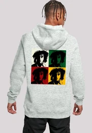 Kapuzenpullover Bob Marley Colour Blocks Two Sleeves Reggae Music Premium Qualitt