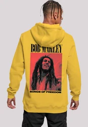 F4NT4STIC Kapuzenpullover Bob Marley Songs Of Freedom Reggae Music Gelb/Orange