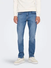 Slim-fit-Jeans Zeitlose Blaue Jeans mit Reiverschluss Stretch Denim Hose 8344 in Blau-3