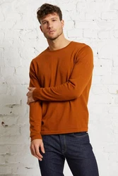 wunderwerk Wollpullover Core Crewknit Orange/Braun