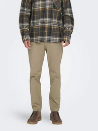Chinohose Hose Chino Basic Reiverschluss Gestaschen 8323 in Beige
