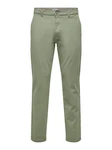 ONLY & SONS Chinohose Hose Chino Basic Reißverschluss Gestaschen (8323) Grün (8323)