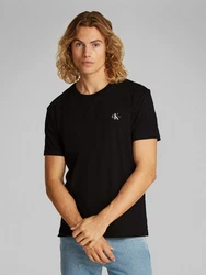 Calvin Klein Jeans T-Shirt 2 PACK MONOLOGO Logodruck Schwarz