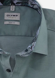 OLYMP Businesshemd Level 5 Grau/Türkis/Hellblau/Grün