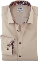 OLYMP Businesshemd Level 5 Beige/Khaki