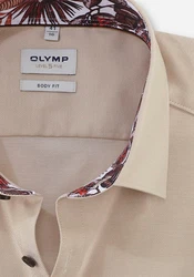 OLYMP Businesshemd Level 5 Beige/Khaki