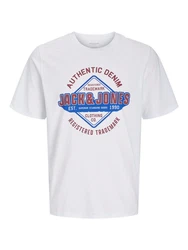 Jack & Jones Rundhalsshirt JJELOGO TEE SS O-NECK (5) Mischfarben/Weiß