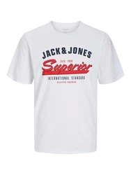 Jack & Jones Rundhalsshirt JJELOGO TEE SS O-NECK (5) Blau/Hellblau/Khaki