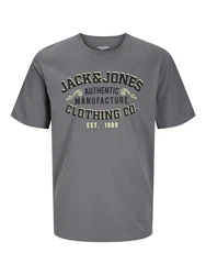 Jack & Jones Rundhalsshirt JJELOGO TEE SS O-NECK (5) Blau/Hellblau/Khaki