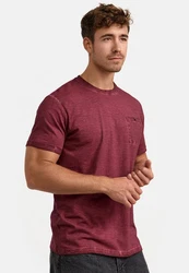 Indicode T-Shirt INKilmon Dunkelrot/Bordeaux/Rot