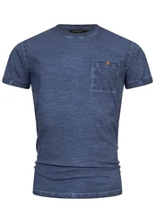 Indicode T-Shirt INKilmon Hellblau/Dunkelblau/Blau