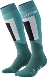 Skisocken thermo socks, skiing, tall, v3, men TURQUOISE/GREEN