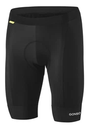 Gonso Fahrradhose Essential Shorts Kit Herren Rennradhose mit Sitzpolster Grün/Schwarz/Gelb