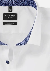 OLYMP Businesshemd No 6 six Weiß/Creme/Dunkelblau