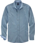 OLYMP Langarmhemd Casual Hellblau/Dunkelblau/Blau